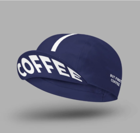 CYCLING CAP BUT FIRST COFFEE NAVY